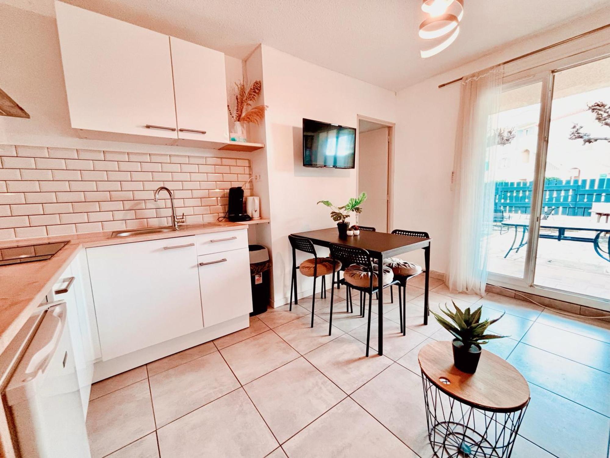 Appartement Calme Avec Jardin Privatif - 3 - Canet-en-Roussillon Dış mekan fotoğraf